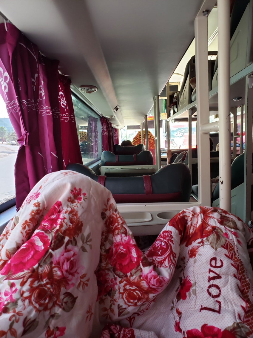 Typical sleeper bus in Vietnam